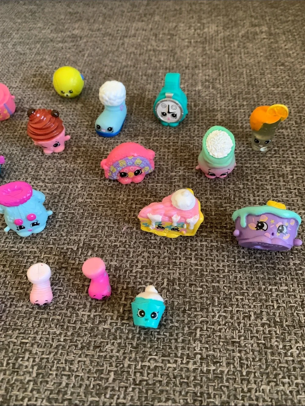 Assortment of Shopkins Mini Collectible Toy Figures and Accessories